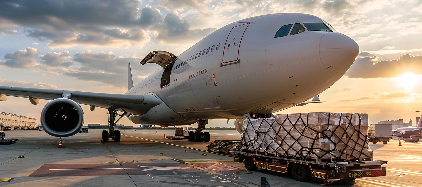 Cargo aircraft shipping containers